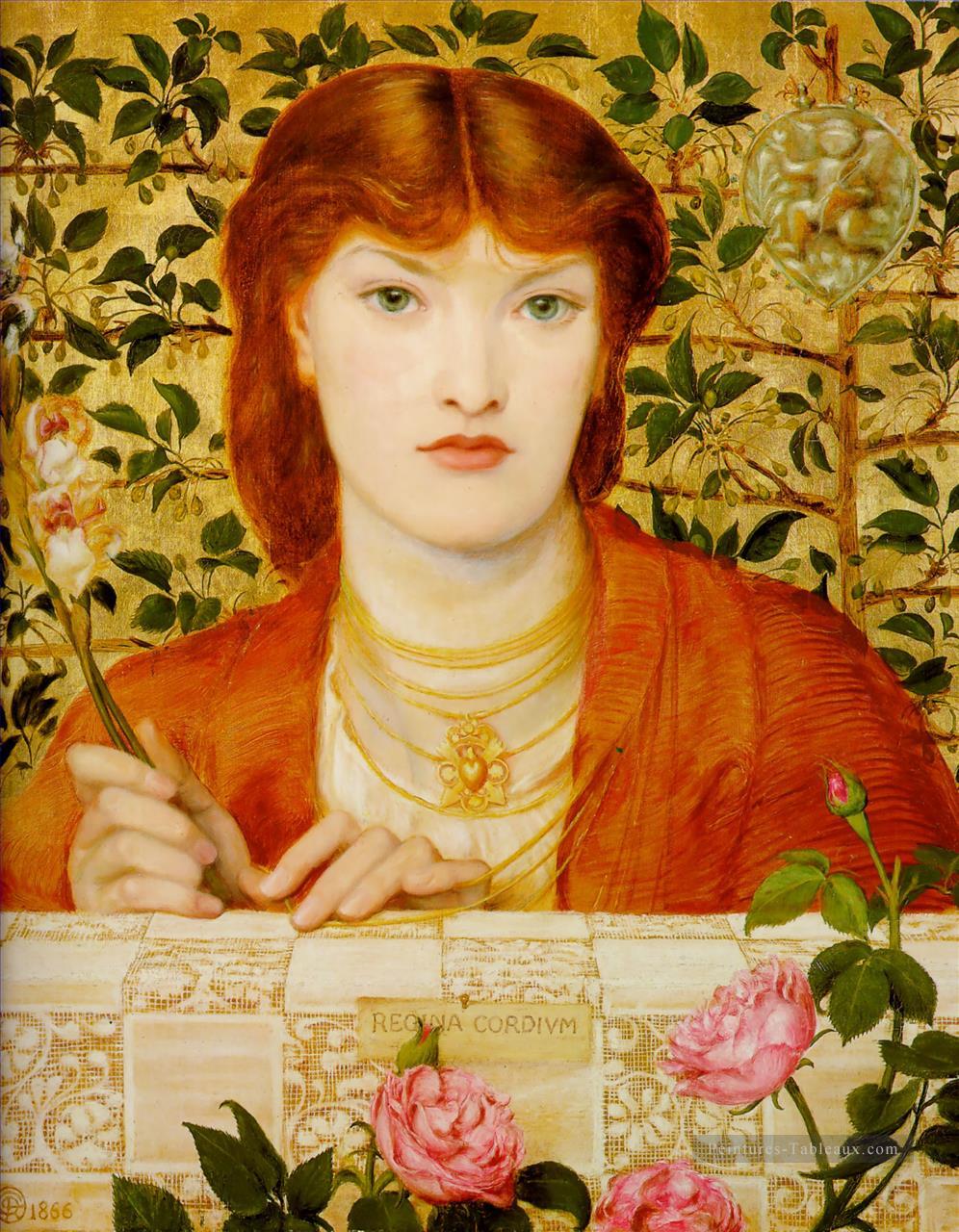 Regina Cordium préraphaélite Confrérie Dante Gabriel Rossetti Peintures à l'huile